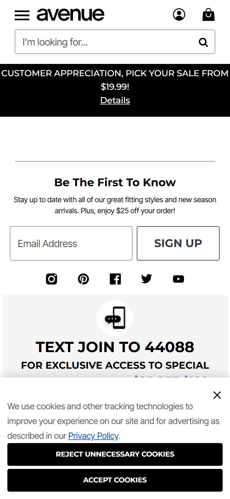 Avenue — Mobile Homepage UGC Section